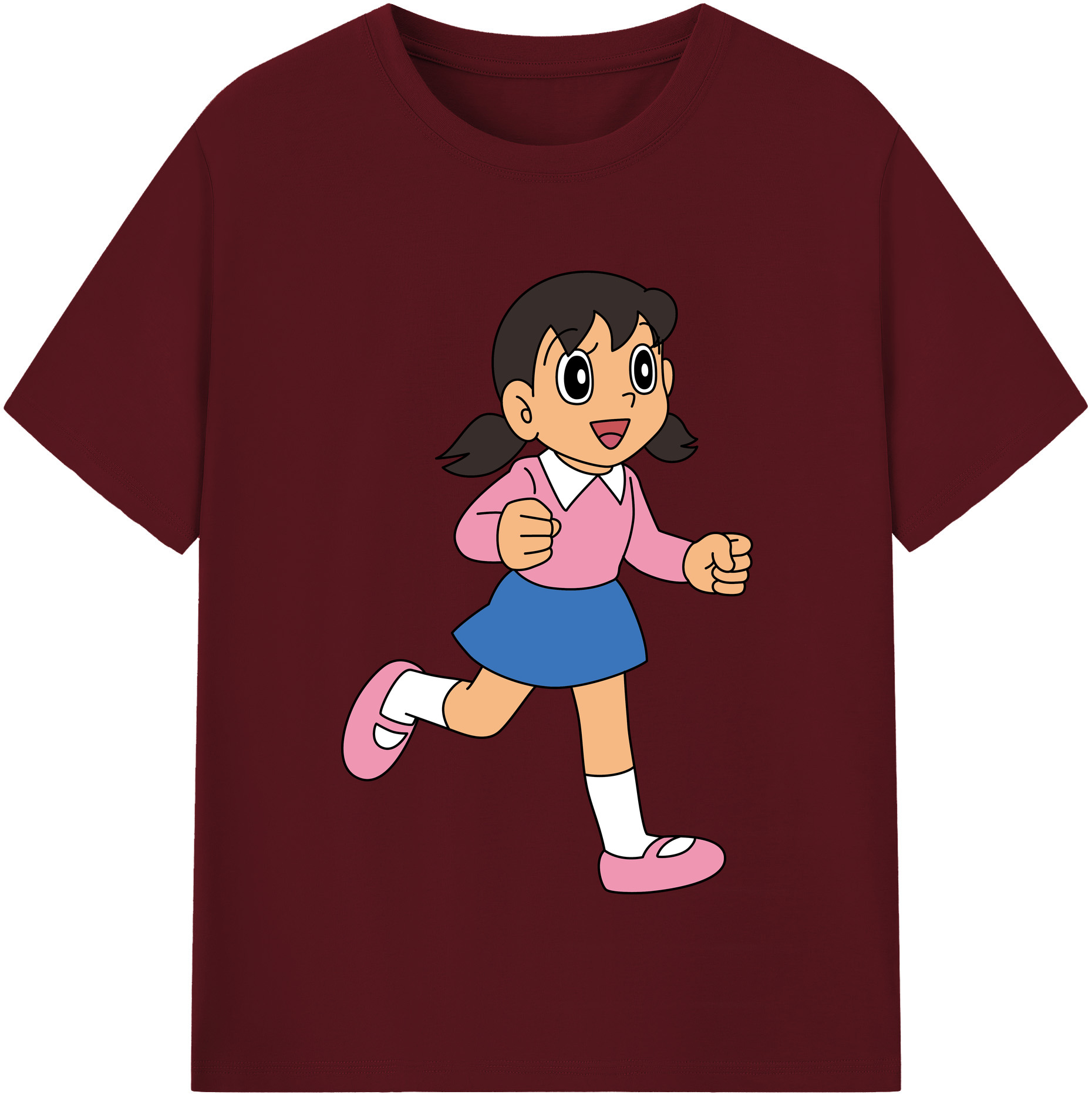 （画像用） ドラえもん みなもと しずか Doraemon Shizuka Minamoto 綿100％半袖Tシャツ（フロントプリント）